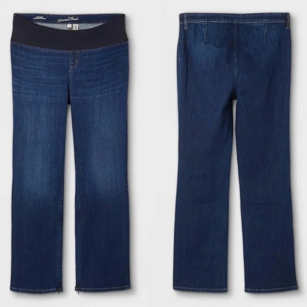 ✨NWT Universal Thread Dark Wash Elastic Adaptive Bootcut Flare Jeans Size 24W